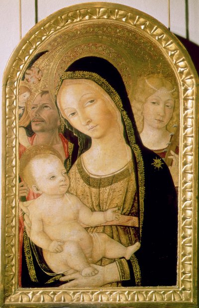 Madonna and Child with SS. Catherine and Christopher, 1470 by Matteo di Giovanni di Bartolo